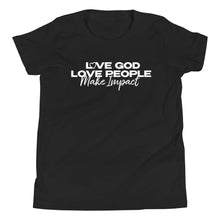 Load image into Gallery viewer, "Love God" Youth T-Shirt - White Logo