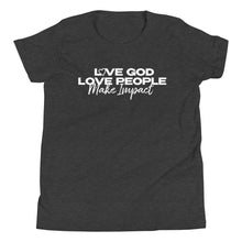 Load image into Gallery viewer, "Love God" Youth T-Shirt - White Logo