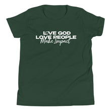 Load image into Gallery viewer, "Love God" Youth T-Shirt - White Logo