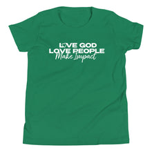 Load image into Gallery viewer, "Love God" Youth T-Shirt - White Logo