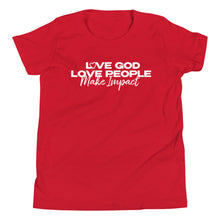 Load image into Gallery viewer, "Love God" Youth T-Shirt - White Logo