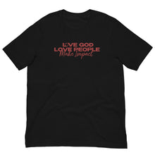 Load image into Gallery viewer, &quot;Love God&quot; Unisex T-Shirt - Red Logo
