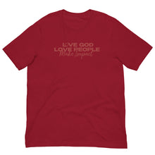 Load image into Gallery viewer, &quot;Love God&quot; Unisex T-Shirt - Red Logo
