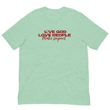 Load image into Gallery viewer, &quot;Love God&quot; Unisex T-Shirt - Red Logo
