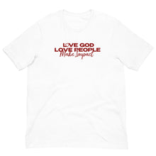 Load image into Gallery viewer, &quot;Love God&quot; Unisex T-Shirt - Red Logo
