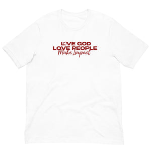 "Love God" Unisex T-Shirt - Red Logo