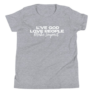 "Love God" Youth T-Shirt - White Logo