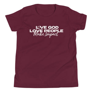 "Love God" Youth T-Shirt - White Logo