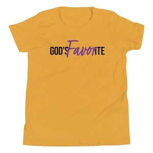 "God's Favorite" Youth T-Shirt - Black Logo