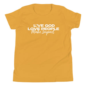 "Love God" Youth T-Shirt - White Logo